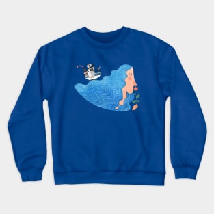 on the waves of love Crewneck Sweatshirt